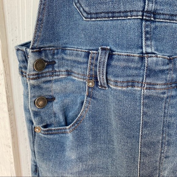 Free People Skinny Denim Overalls Sz 26 - Picture 10 of 10